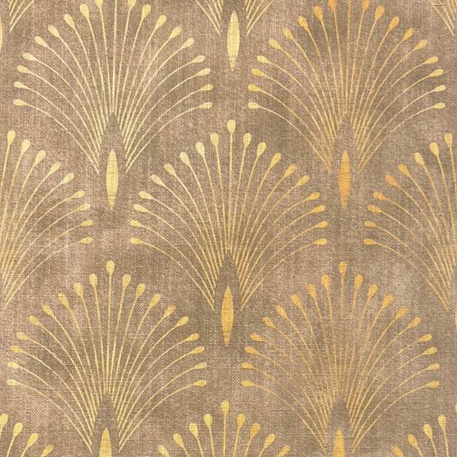 Regal Feather Gold - Gold Upholstery Fabric