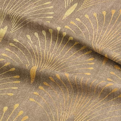 Regal Feather Gold - Gold Furnishing Fabric