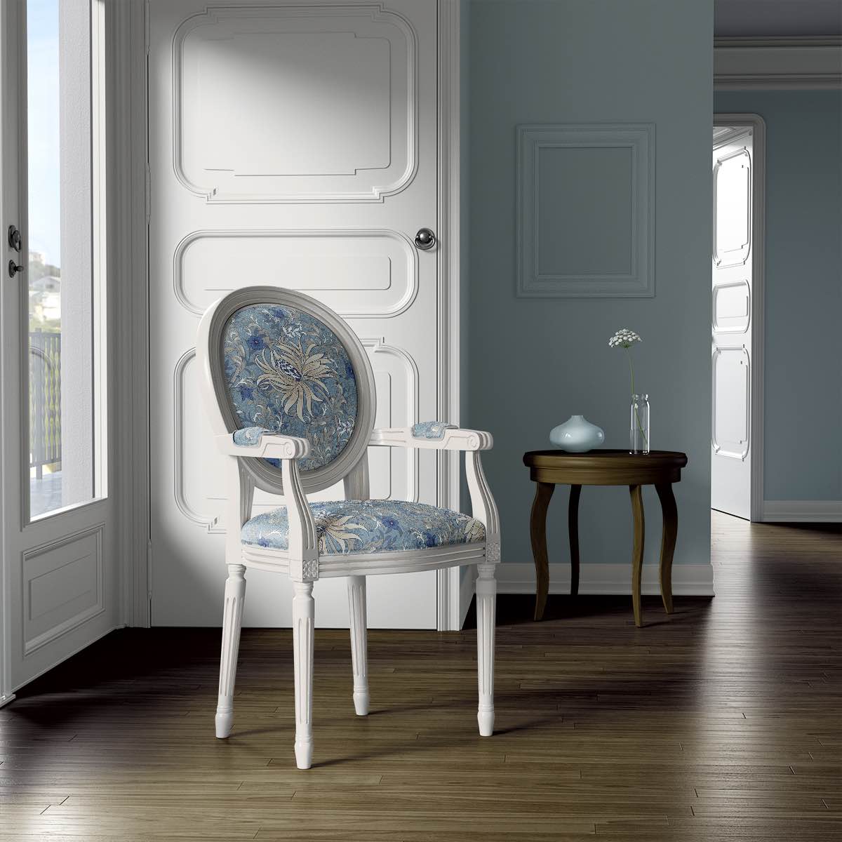 Versatile Reuben Floral Upholstery Fabric that complements a range of interior design styles