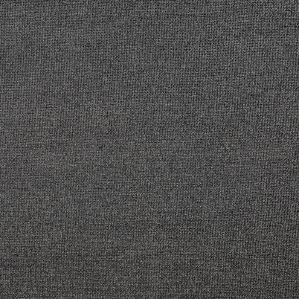 Dark grey fire retardant upholstery fabric with a durable plain weave.