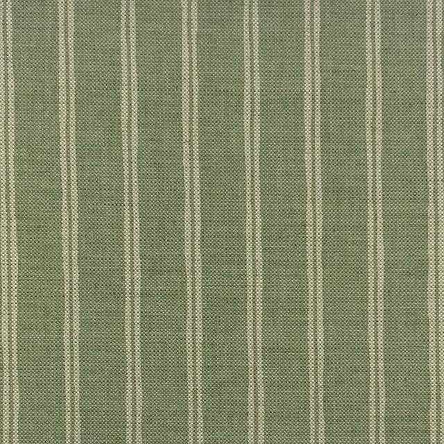 Blue and white Rowley Ticking Stripe Upholstery Fabric with classic pattern