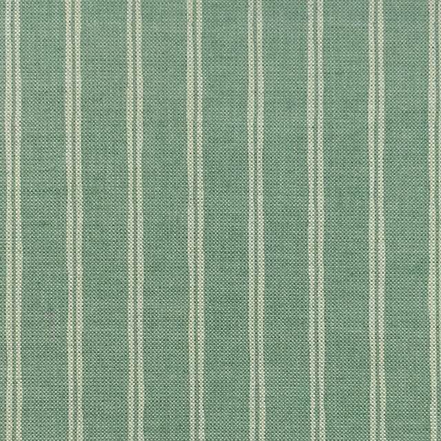 Close-up of Rowley Ticking Stripe Upholstery Fabric in Blue and White, perfect for adding a classic touch to any furniture piece