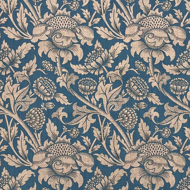 High-quality Ruskin Upholstery Fabric in royal blue with a luxurious sheen, ideal for sophisticated home decor projects