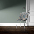 Regal Ruskin Curtain Fabric in a royal blue with classic damask pattern