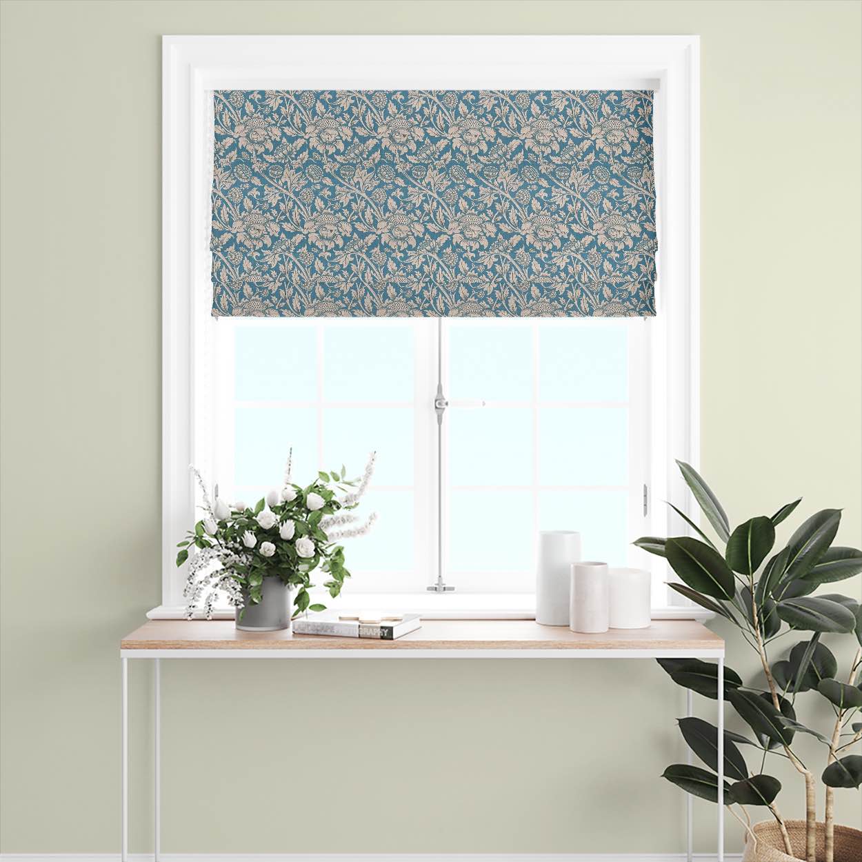 Ruskin Upholstery Fabric in a luxurious, soft blue color, ideal for elegant furniture designs and home decor