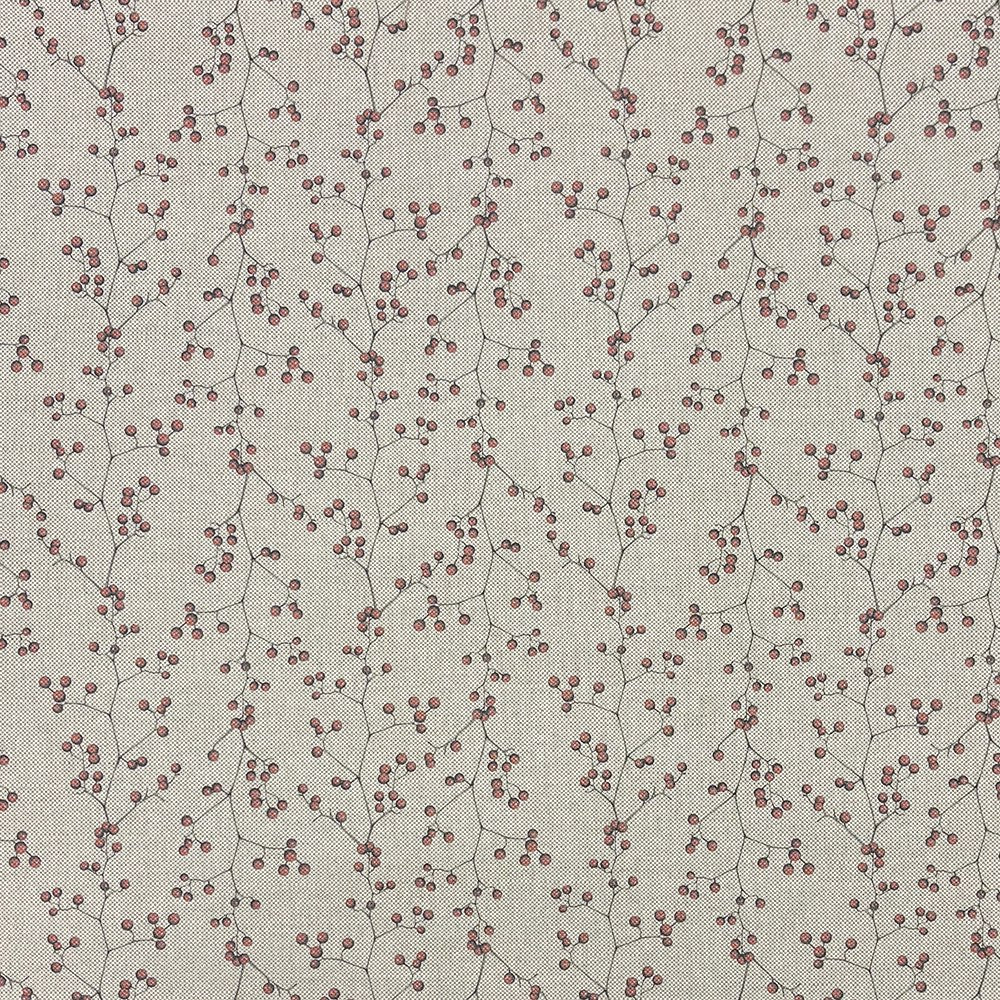 Sakura Natural Flat Fabric Sample – Cherry Pattern Upholstery Fabric