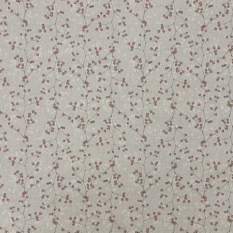 Sakura Silver Flat Fabric Sample – Cherry Pattern Upholstery Fabric