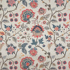 Sanvi Burnt Orange - Floral Crewel Upholstery Fabric