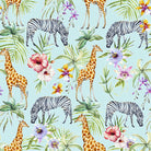 Serengeti Cotton Curtain Fabric in Blue adds a touch of elegance to any room