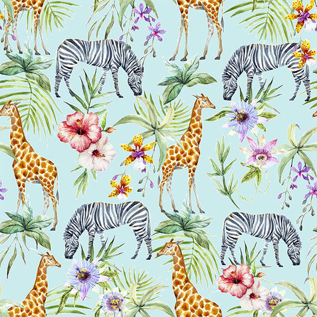 Serengeti Cotton Curtain Fabric in Blue adds a touch of elegance to any room