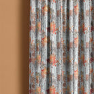 Silver Birch Flame - Autumnal Tree Printed Linen Curtain Fabric
