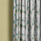 Silver Birch Green - Autumnal Tree Printed Linen Curtain Fabric