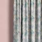 Silver Birch Jade - Autumnal Tree Printed Linen Curtain Fabric