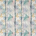 Silver Birch Jade - Autumnal Tree Printed Curtain Fabric