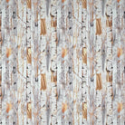Silver Birch Straw - Autumnal Tree Printed Curtain Fabric