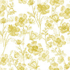 Soft Breeze Linen Curtain Fabric in Ochre color hanging on a window