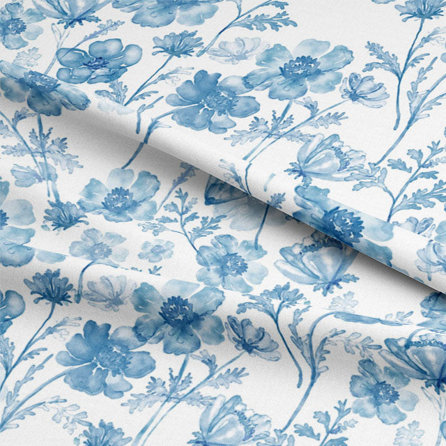 Close-up of the Soft Breeze Linen Curtain Fabric in Teal, showing its natural texture