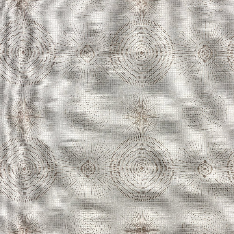 Solstace Natural Upholstery Fabric flat swatch with subtle circular pattern