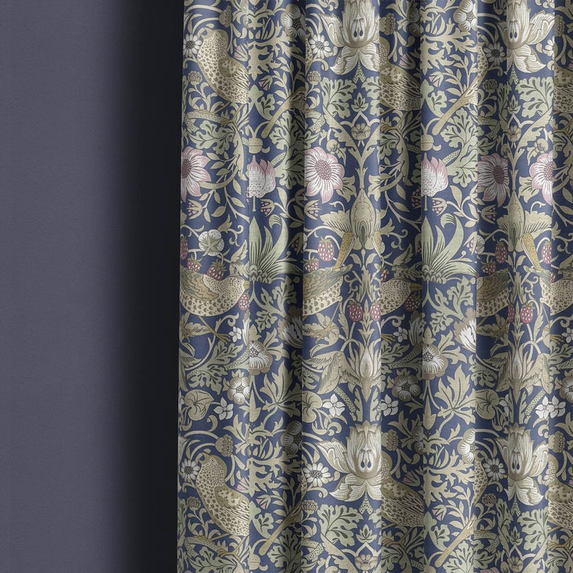Songbird Fabric in Olive Green with Rustic Songbird and Tree Branch Pattern