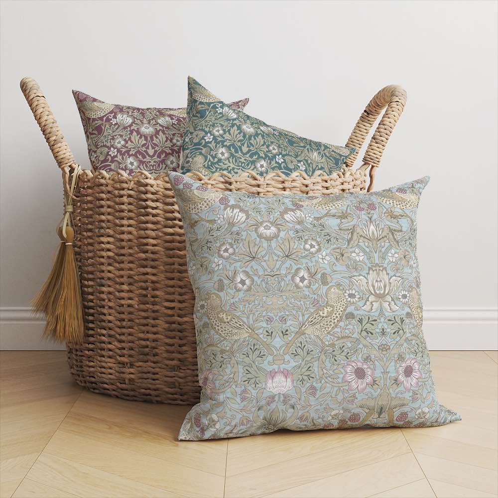 Songbird Upholstery Fabric in deep forest green, adds a touch of nature to your decor