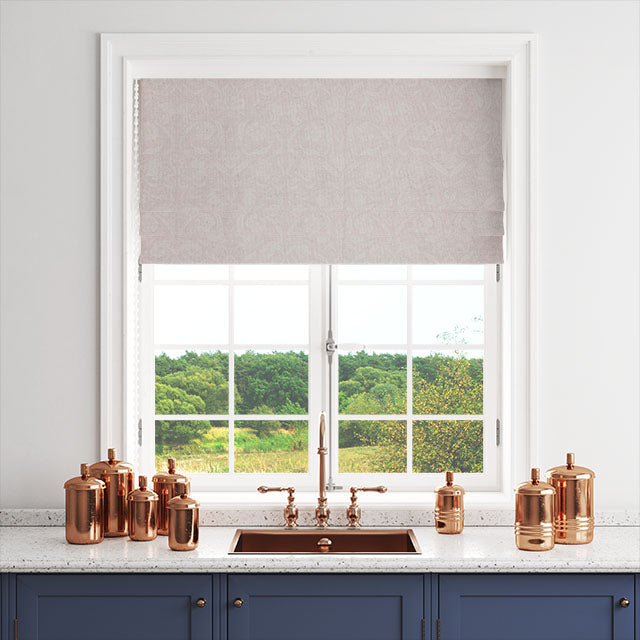 Sophia Linen Curtain Fabric in Carnation, a versatile and timeless choice for window treatments and home decor