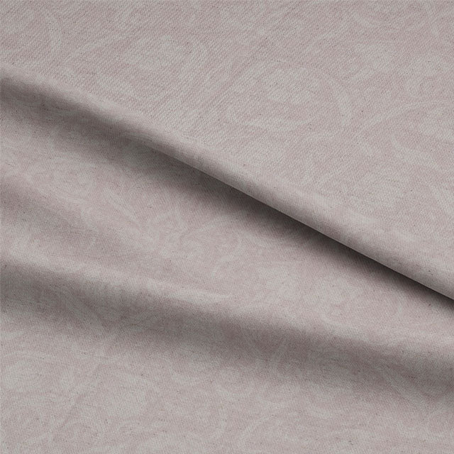 Close-up of Sophia Linen Curtain Fabric in Carnation, showcasing its delicate texture and beautiful color