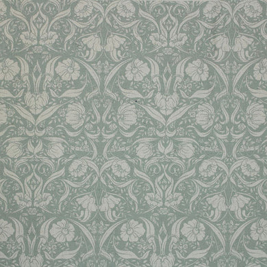 Sophia Linen Curtain Fabric in Willow Green, ideal for window treatments
