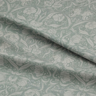 Elegant and luxurious Sophia Linen Curtain Fabric in Willow Green