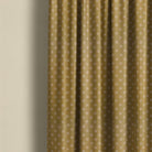 Ochre spot curtain fabric with playful polka dot design, ideal for modern living room or bedroom curtains