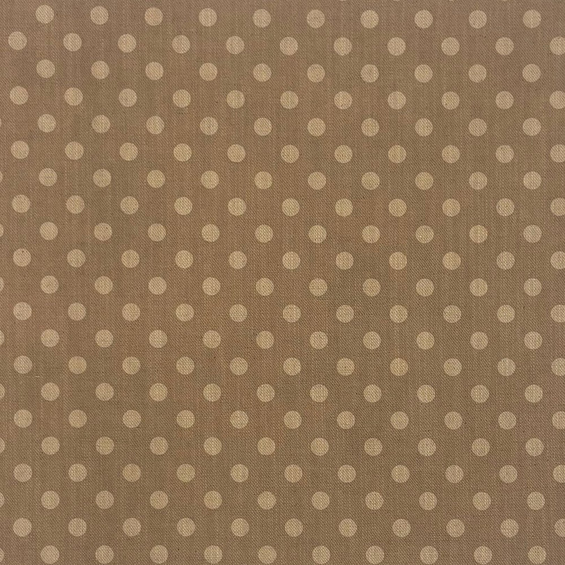 Spot Linen Curtain Fabric Taupe – neutral polka dot linen curtain fabric