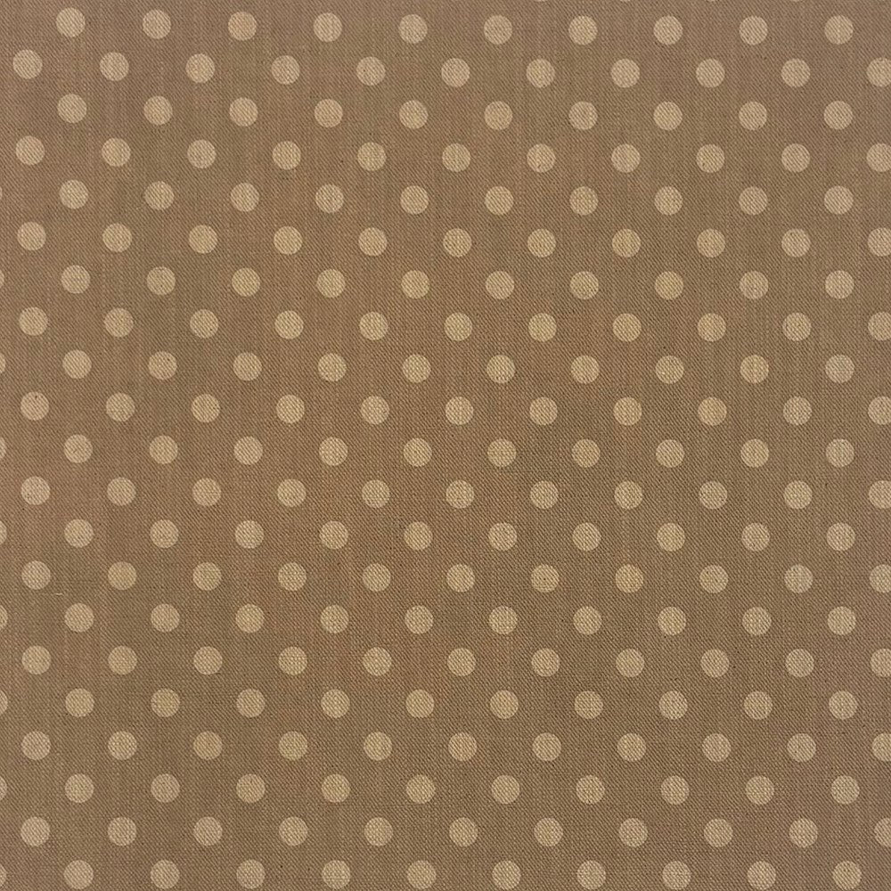 Spot Linen Curtain Fabric Taupe – neutral polka dot linen curtain fabric