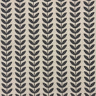 Stockholm Leaf Black upholstery fabric – bold and durable fabric for furniture upholstery.