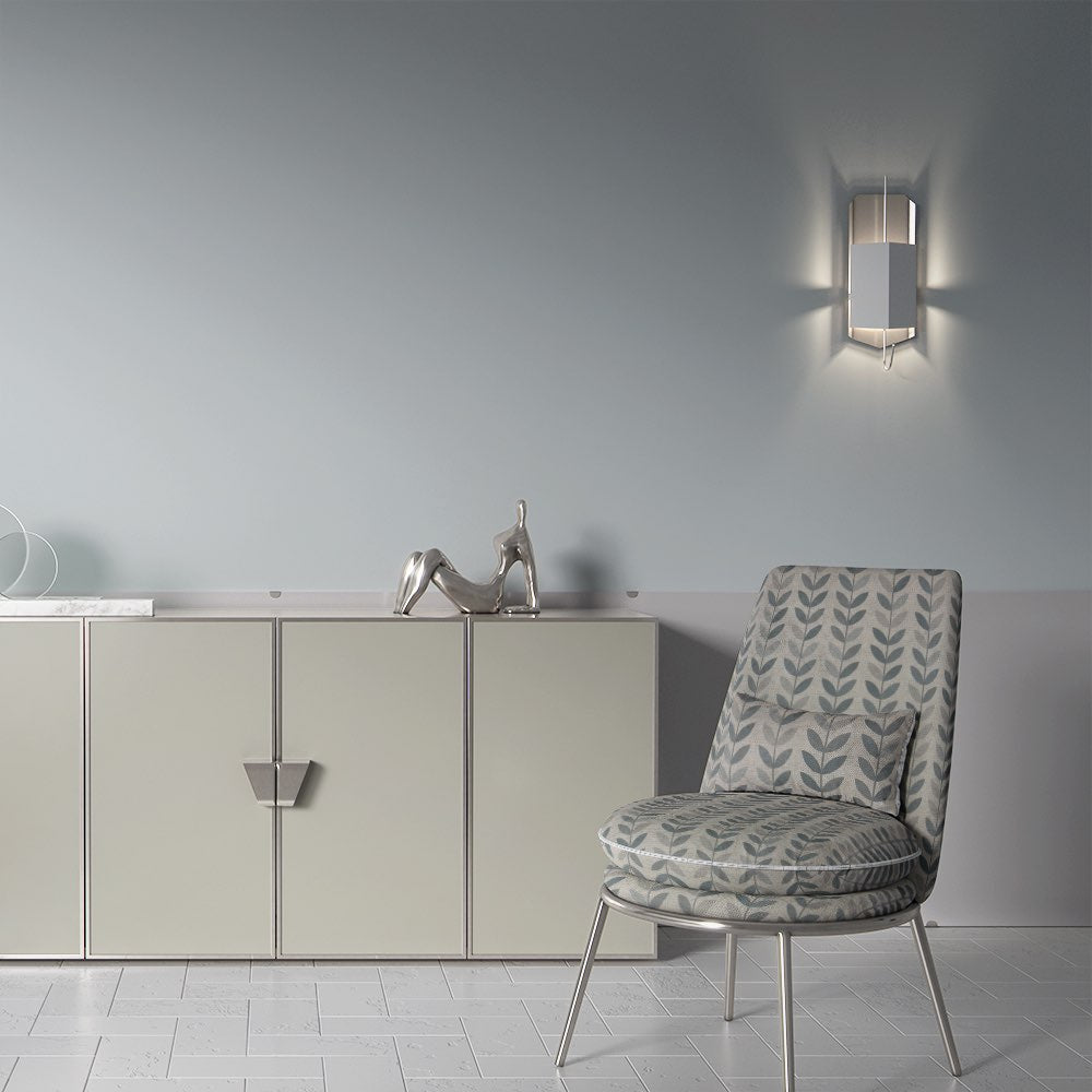 Stockholm Leaf Duck Egg fabric – stylish and durable fabric for furniture upholstery.