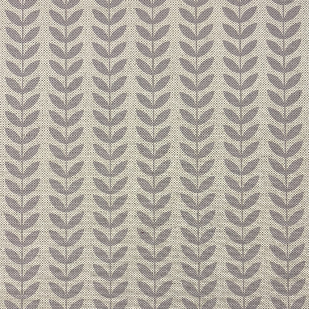 Stockholm Leaf Grey upholstery fabric – neutral and versatile printed fabric for furniture.