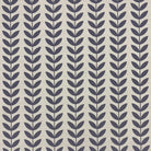 Stockholm Leaf Navy upholstery fabric – deep blue printed fabric for sofas and chairs.