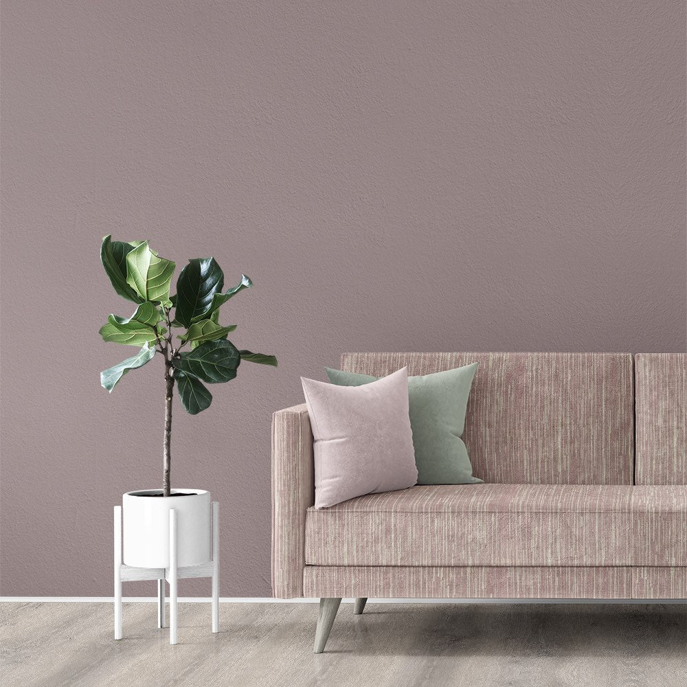 Tampa Rose Upholstery Fabric on sofa – elegant blush pink fabric styled for modern home interiors.