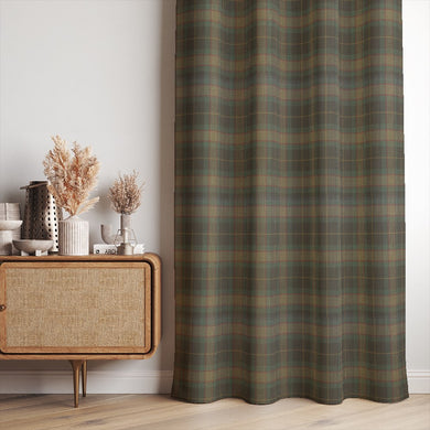 Tay Linen Plaid Curtain Fabric