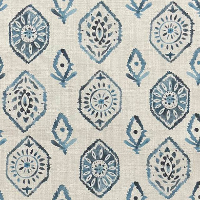 Taza Aegean - Printed Cotton Curtain Fabric