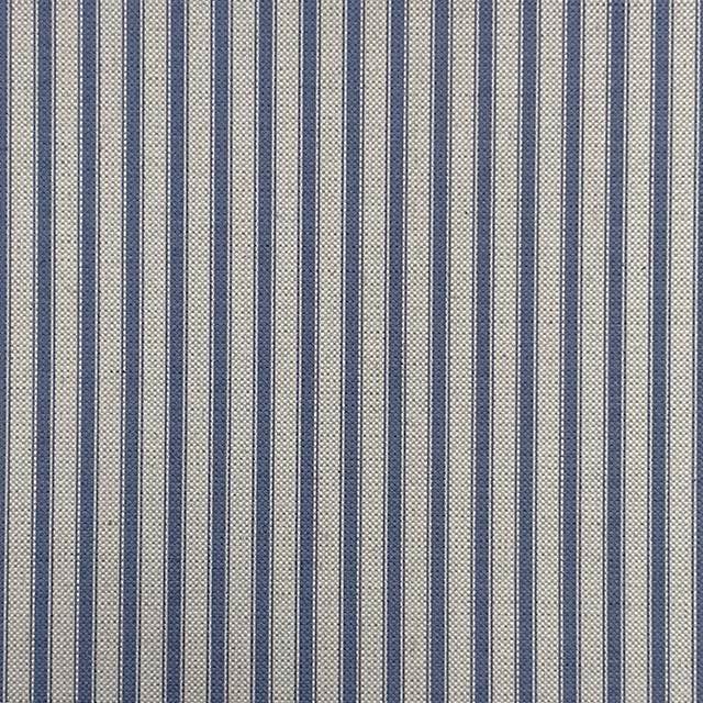 Striped Tetbury Ticking Upholstery Fabric in Grey and Off-White