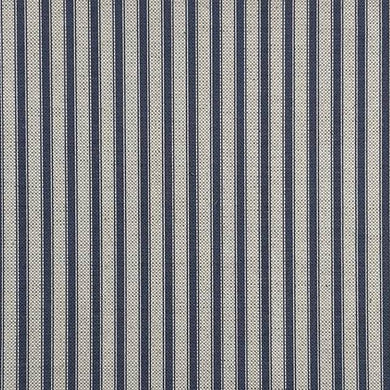 Tetbury Ticking Upholstery Fabric in Grey and White Stripes