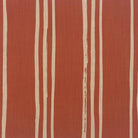 Henna red striped curtain fabric with bold natural stripe desig
