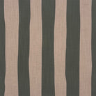 Flat image of Tirso Fennel striped linen curtain fabric with soft green painterly stripes