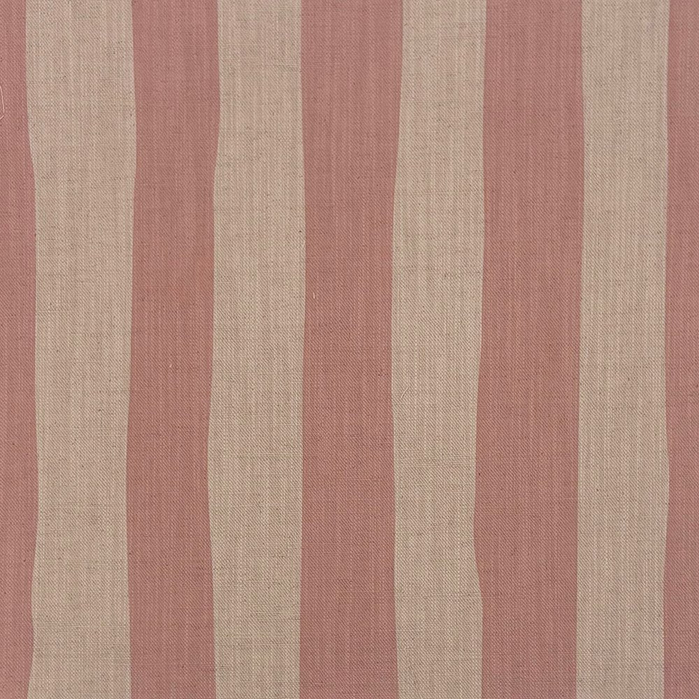 Flat image of Tirso Mauve striped linen curtain fabric with dusty purple painterly stripe design