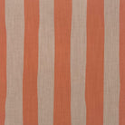 Flat image of Tirso Peach striped linen curtain fabric with soft coral and neutral-toned stripe