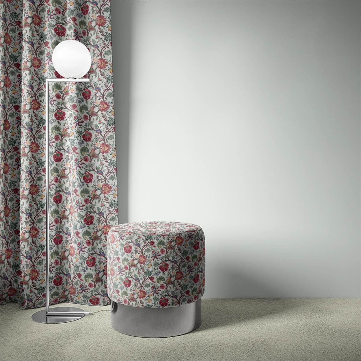 Tree Of Life - Printed Floral Curtain Fabric For Sale