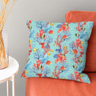 Cotton fabric featuring a mesmerizing underwater scene in shades of blue and green
