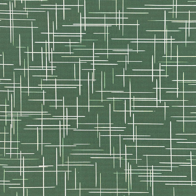 Ventura Green cotton printed curtain fabric – modern abstract printed curtain fabric for blinds and window treatments