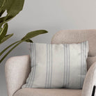 Warwick Stripe Charcoal - Striped Cushion Fabric