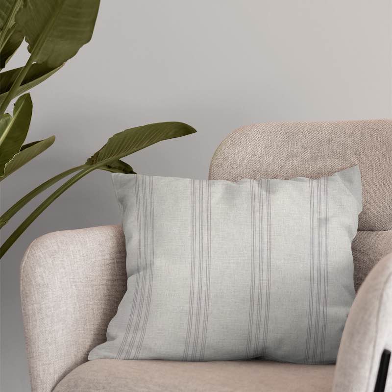 Warwick Stripe Sage - Striped Cushion Fabric