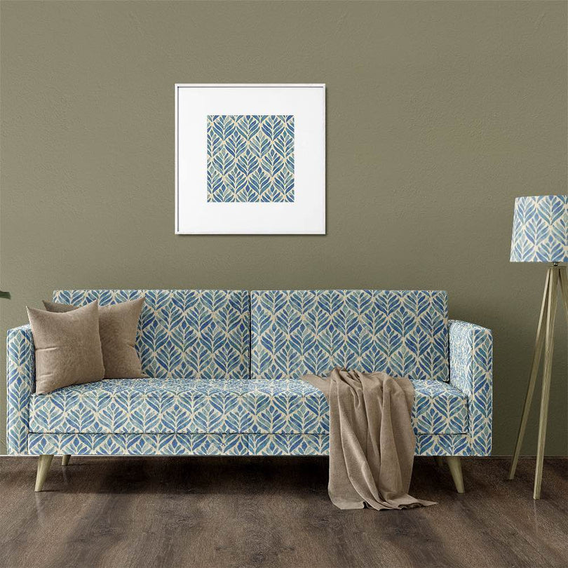 Watercolour Leaves Upholstery Fabric: A beautiful botanical pattern in vibrant watercolor tones